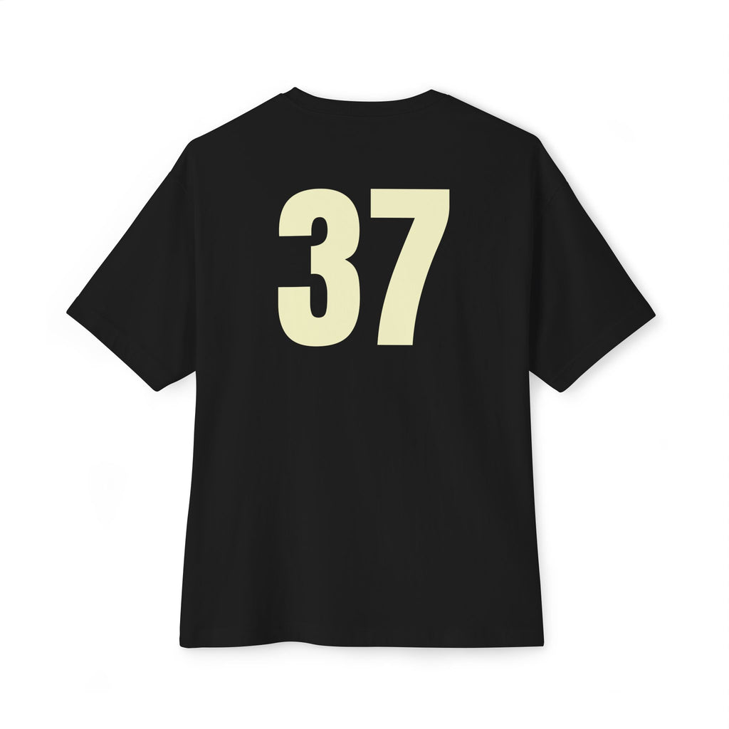 Boxy Tee — "From Pit to Palace" Minimal Front Tee with Back Number 37