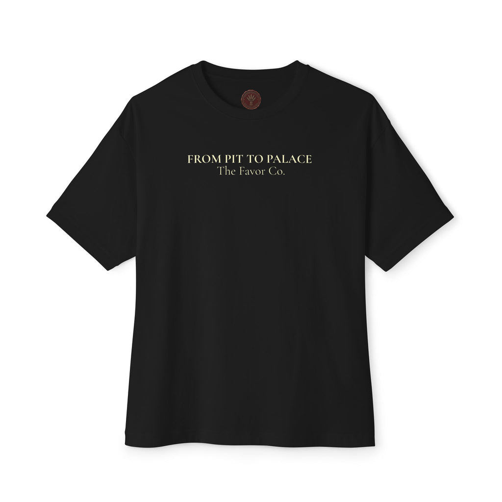 Boxy Tee — "From Pit to Palace" Minimal Front Tee with Back Number 37