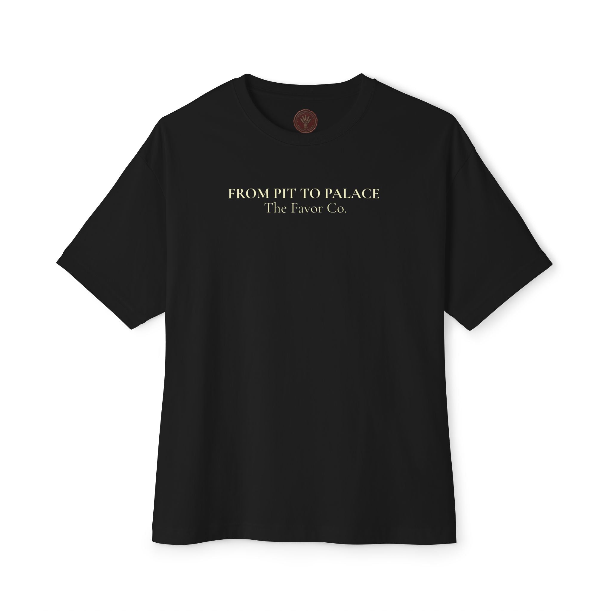 Boxy Tee — "From Pit to Palace" Minimal Front Tee with Back Number 37